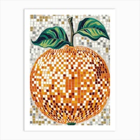 Orange Mosaic 1 Art Print