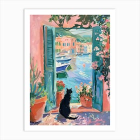 Cat In The Window 1 Art Print