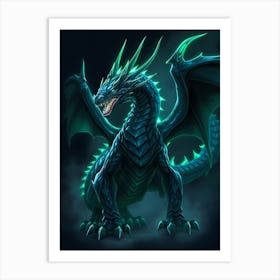 Blue Dragon 4 Art Print