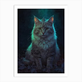 Cat In The Dark 2 Art Print