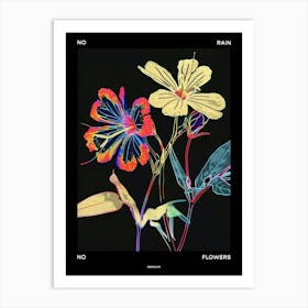 No Rain No Flowers Poster Geranium 2 Art Print