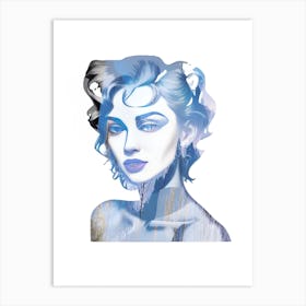 Abstract Femal Portrait Art Print