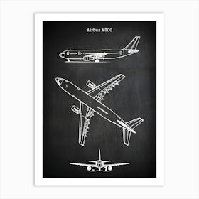 Airbus 300 B 2 Airplane Decor Aircraft Decor Plane Decor Airplane Art Airplane Print Airplane Blueprint Airplane Art Va3001 Art Print