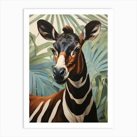 Okapi Tropical Animal Portrait Art Print