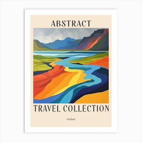 Abstract Travel Collection Poster Iceland 4 Art Print