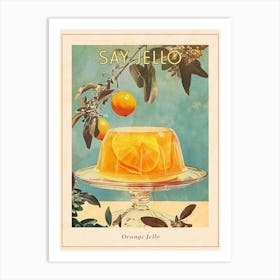 Orange Jelly Retro Collage 2 Poster Art Print