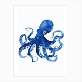 Blue Octopus Art Print