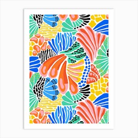 Abstract Rainbow Maximalism Animal Style Print Art Print