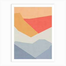 Abstract Mountains - Sunset 02 Art Print