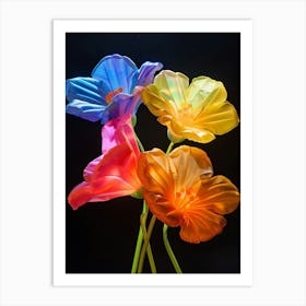 Bright Inflatable Flowers Evening Primrose 3 Art Print