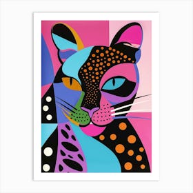 Cat polka Art Print