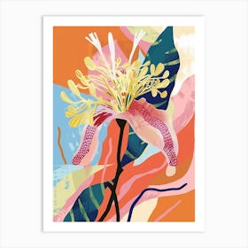 Colourful Flower Illustration Bergamot 2 Art Print