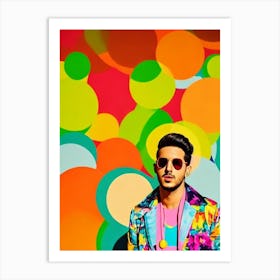 Sebastian Yatra Colourful Pop Art Art Print