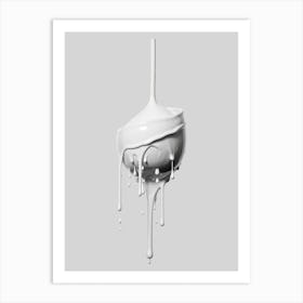 Dripping Milk Art Print