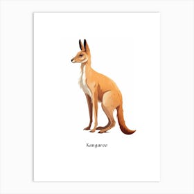 Kangaroo 2 Kids Animal Poster Art Print