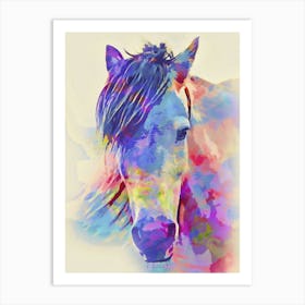 Colorful Horse Painting Art Print