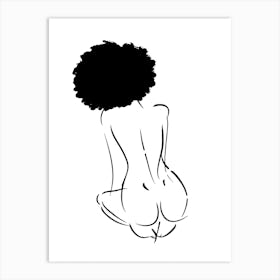 Nude In Black Art Print