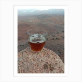 Glass Of Beer In The Desert Art Print