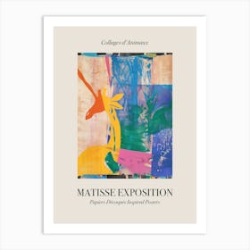 Giraffe 7 Matisse Inspired Exposition Animals Poster Art Print