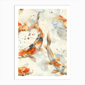 Watercolor Koi 40 Art Print