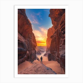 Sunset In Wadi Rum Art Print