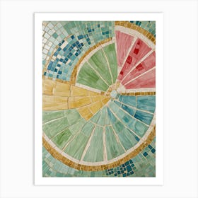 Mosaic Colour Swirl Art Print