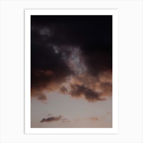 Lila Wolken Dreamy Evening Sky Art Print