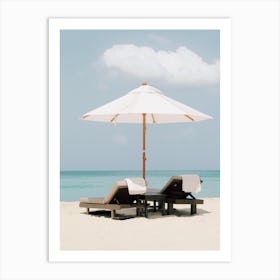 Beach Umbrella Cabana Art Print