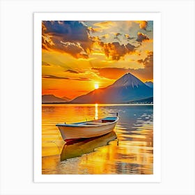 Boat On The River Art Print