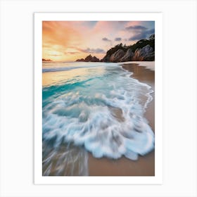 Sunset On The Beach long exposure Art Print