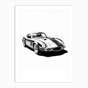 Ferrari 250 Gto Line Drawing 5 Art Print