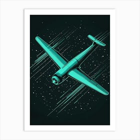 Plane In Space Art Print