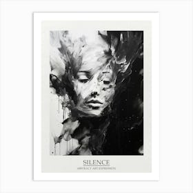 Silence Abstract Black And White 11 Poster Art Print