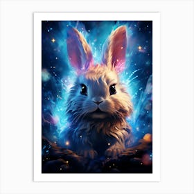 Kbgtron A Rabbit Colorful Lights In The Style Of Fantastical Cr Af734344 F097 4800 A505 1b6d3d5a19e1 Art Print