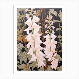 Flower Illustration Larkspur 2 Art Print