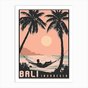 Paradise Found: Bali in Vintage Pink Poster Art Print