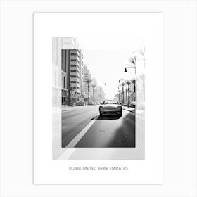 Poster Of Dubai, United Arab Emirates, Black And White Old Photo 4 Art Print