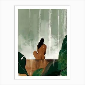 Girl In The Rain 1 Art Print