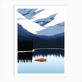 Boat On A Lake Art Print