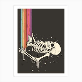 Rainbow Skeleton 3 Art Print