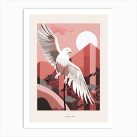 Minimalist Harrier 1 Bird Poster Art Print