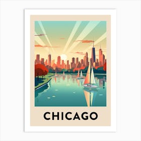 Chicago Travel Poster 4 Art Print