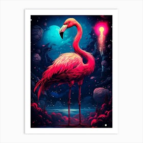 Pink Flamingo 1 Art Print