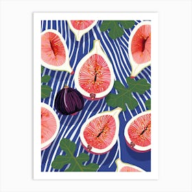 Figs Fruit Summer Illustration 3 Art Print