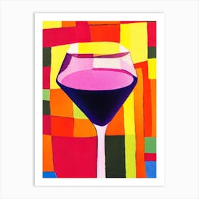 Cosmopolitan Paul Klee Inspired Abstract Cocktail Poster Art Print