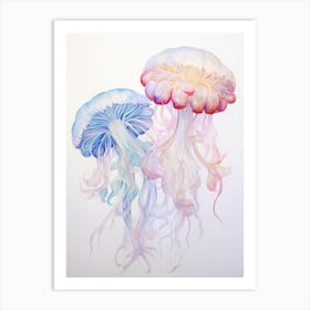 Irukandji Jellyfish Simple Watercolour 1 Art Print