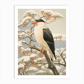 Winter Bird Painting Crested Caracara 4 Art Print