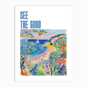 See The Good Poster Seaside Painting Matisse Style 5 Art Print