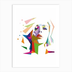 Scarlett Johansson WPAP Art Print