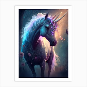 Unicorn In The Forest 1 Art Print